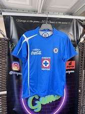 Vintage UMBRO Cruz Azul #18 Cesar Villaluz 2006-07 Football Soccer Jersey Kit
