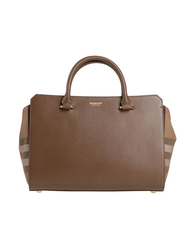 Burberry - Women - Pebbled-leather Tote - Chocolate brown