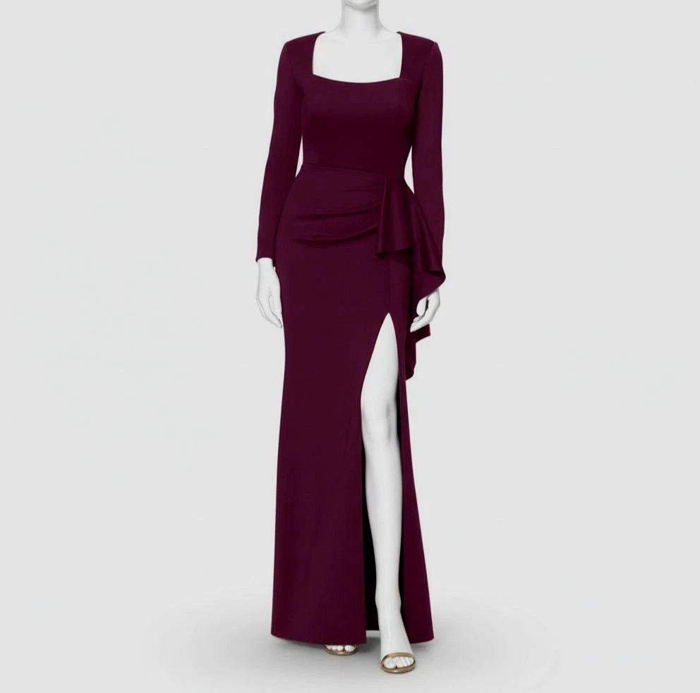 knee length dresses for ladies Late Arrival Long Sleeve Maxi Dress
