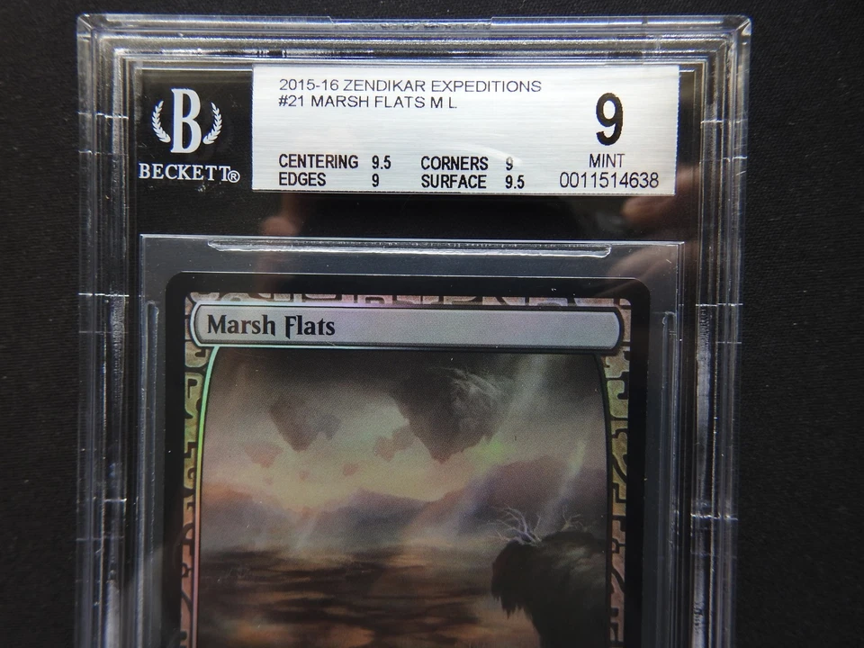 Marsh Flats FOIL BGS 9 MINT [Zendikar Expeditions] Quad++ Free Priority Mail! - Image 2 of 4
