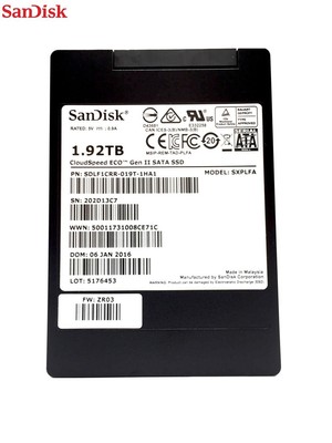 Enterprise 1.92T 2.5'' SSD Solid State Drive NAND MLC CloudSpeed ECO SATA3 SXPLFA