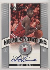 2006-07 Fleer Hot Prospects Notable Notations 9/50 Tyrus Thomas #NN-TT Auto 3c7