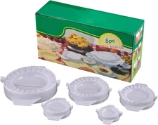 5PCS Dumpling Maker Set Stainless Steel Mold Press Tool for Ravioli Pie Pastry