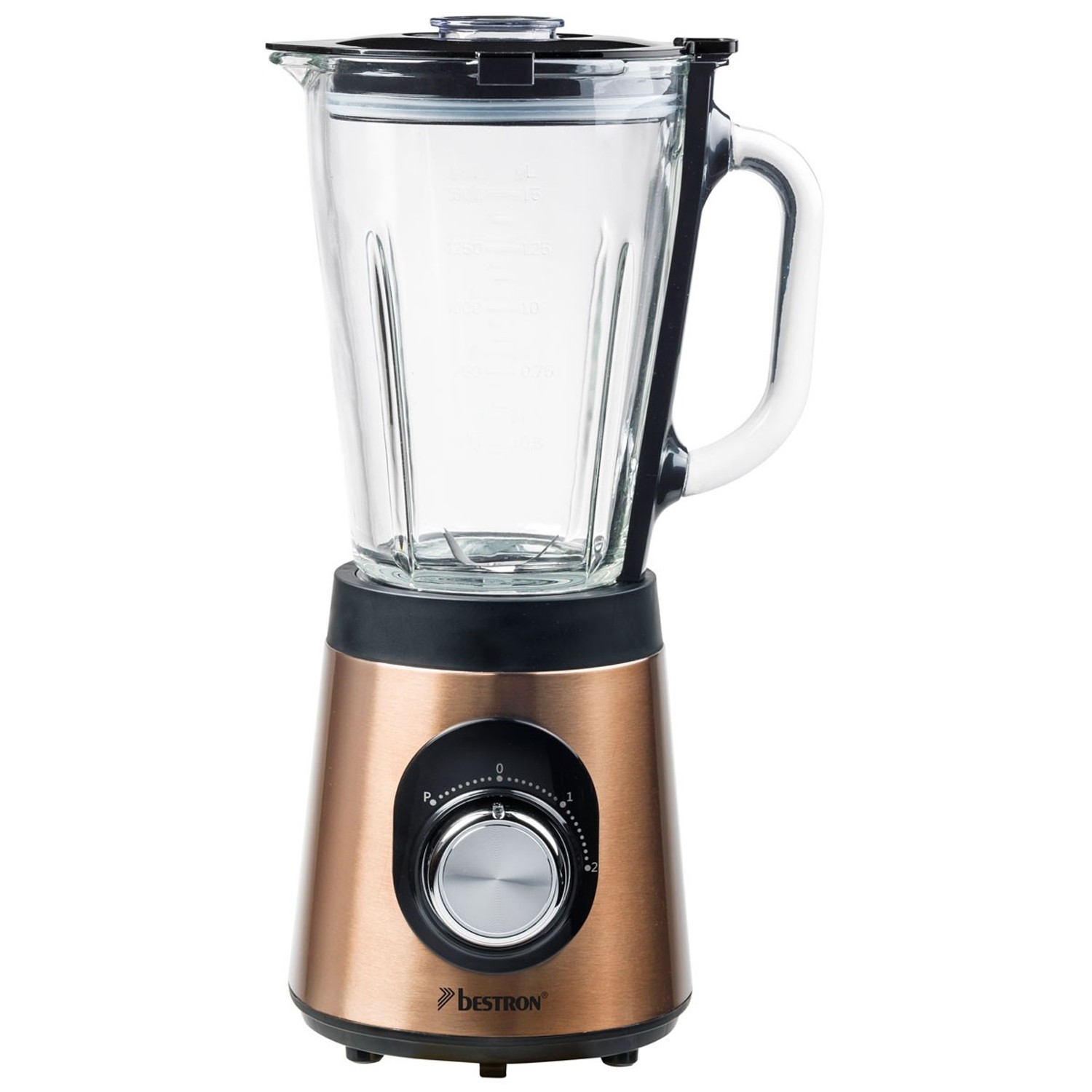 Bestron Kupfer Mixer 1,5 l 500 W – Edelstahl, spülmaschinenfest