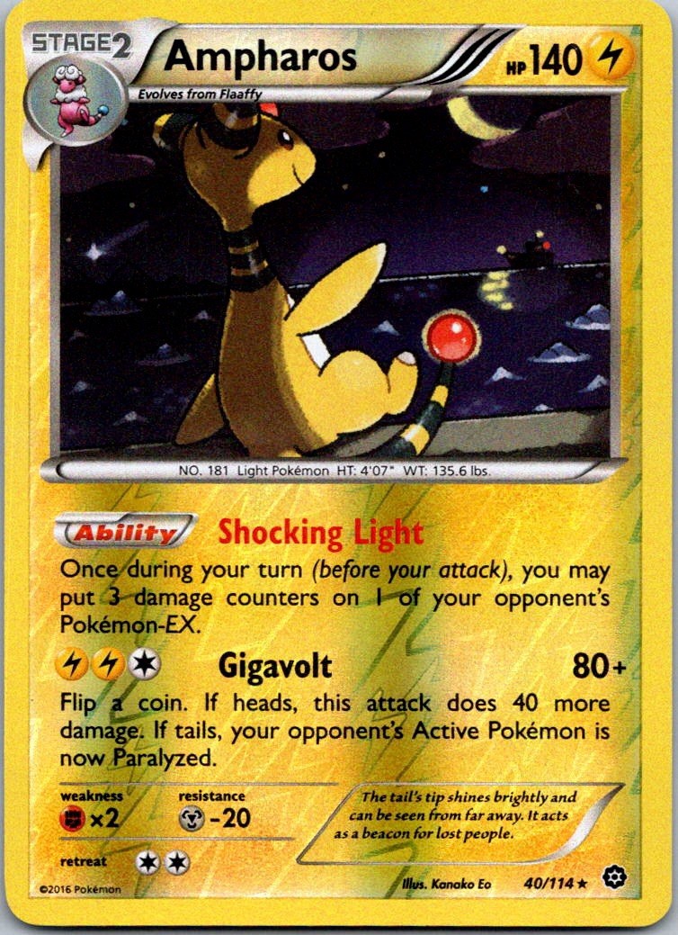 Ampharos Holo Rare XY - Steam Siege 40/114 NM