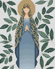 Cross Stitch Printed Pattern Whisper Pray DIY Chart Counted Needlework DMC Color