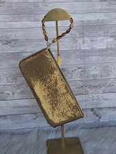 GUESS Pochette da polso in rete dorata Y2K borsa da sera metallica tracolla tartaruga