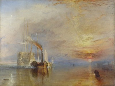 Turner The Fighting Temeraire 1839 Romantische Meereslandschaft Wandkunstdruck Poster Marit