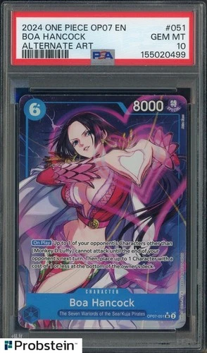 2025 One Piece #OP07-051 Boa Hancock Alternate Art Super Rare PSA 10 GEM MINT