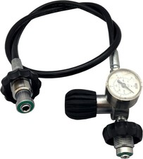 UWFUN24: Überströmschlauch, 300 bar, 2m sauerstoffrein mit Manometer