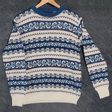 Vintage Jersild Sweater Mens Size 38 Ski Fair Isle Christmas Acrylic 60s