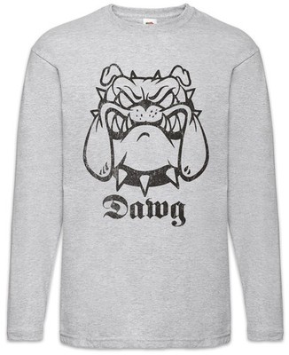 Dawg Langarm T-Shirt Dog Kettenhalsband Kette Bissiger Hund Briefträger