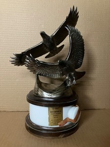 1984 Fraternal Order of Eagles McCormick Whiskey Decanter w/Metal Eagles Statue