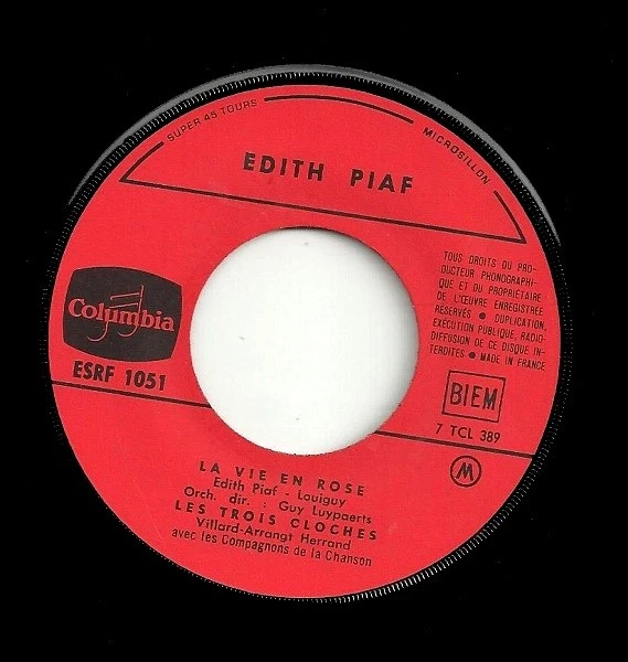 EDITH PIAF  - Columbia ‎ESRF 1051  -  "La Vie En Rose" - + 3 - EP 45t - 1967 - Photo 2/3