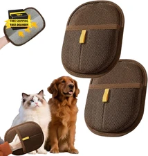 2Pcs Pet Hair Removal Gloves for Dogs and Cats, 2025 Upgraded Electrostatic Magi