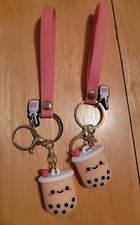2 Kawaii Boba Bubble Tea Keychain