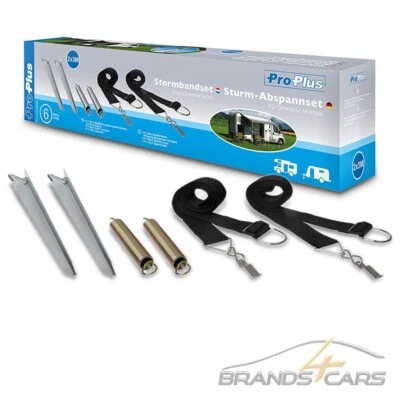 PROPLUS STURMBAND 8 tlg 2x 3 m ABSPANNSET PASSEND FÜR OMNISTOR MARKISE CARAVAN WOHNMOBIL