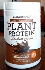 NUTRITIONWORKS SUPER FOOD BLEND PLANT PROTEIN (CHOCOLATE) 15 SERVINGS (EXP 2026)