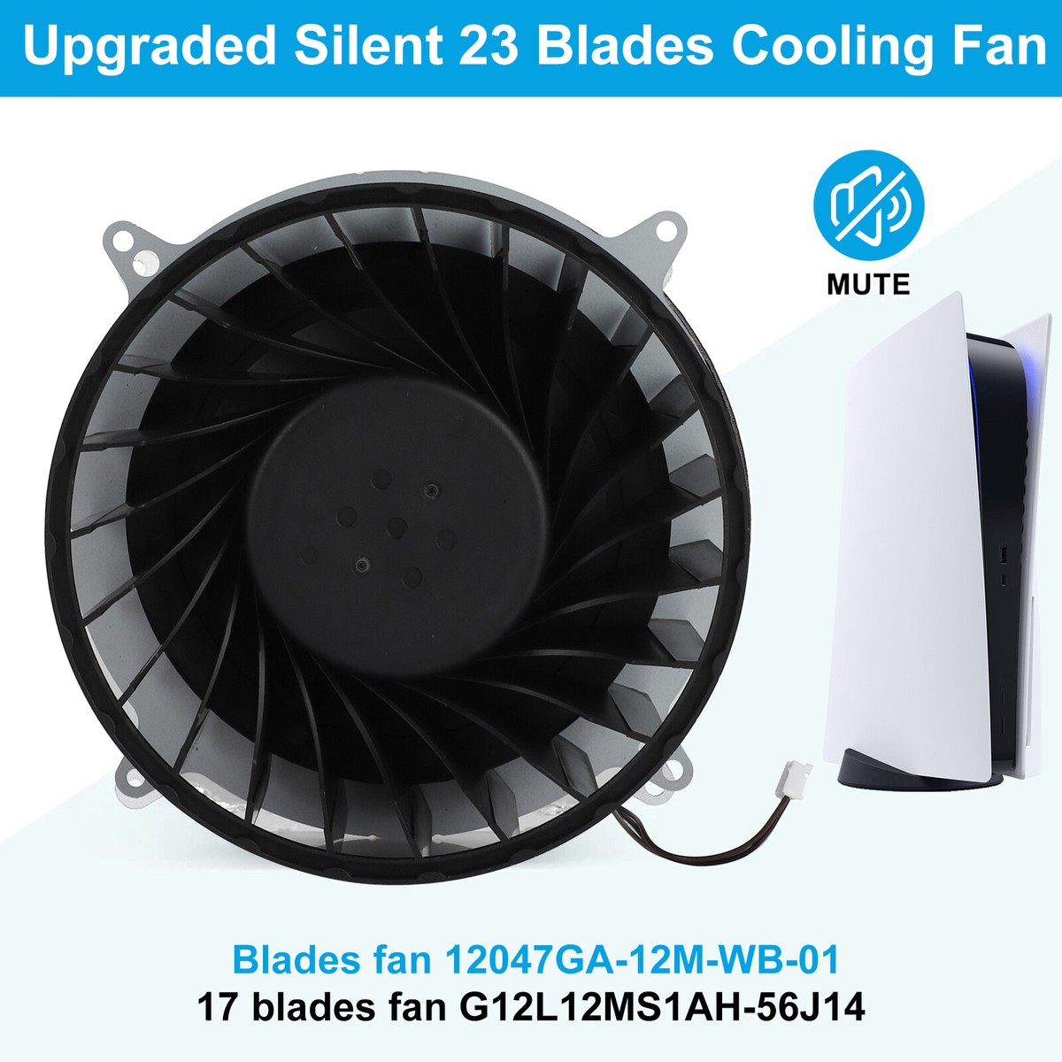 Replacement Internal Cooling Fan Cooler 23 Blades for PS5