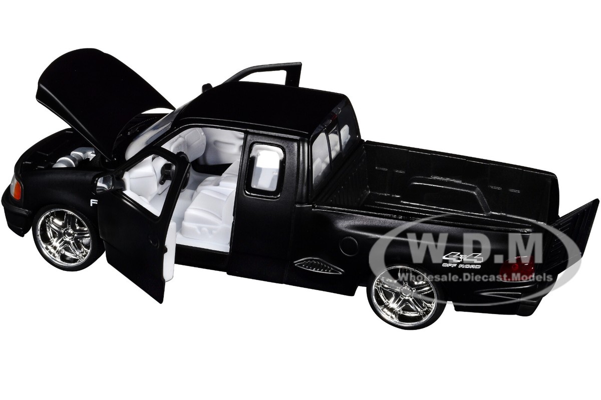2001 FORD F-150 XLT FLARESIDE SUPERCAB PICKUP MATT BLACK 1