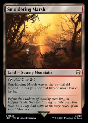 #ad #ad Smoldering Marsh 0332 Non Foil Rare LOTR Commander MTG Near Mint $1.44