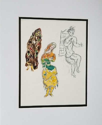 Marc Chagall "The Magic Flute" Papagena Mounted Offset Lithograph 1971 Mourlot - 第 5/6 張圖片