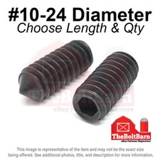 10-24 Alloy Cone Point Allen Socket Set Screw Coarse Black Oxide Pick Size 10-24 Alloy Cone Point Allen Socket Set Screw Coarse Black Oxide Pick Size
