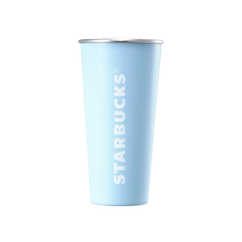 Vaso Starbucks Corea 2018 Summer SS DW Blue Letter To Go 473 ml 16 oz limitado - Imagen 8 de 10