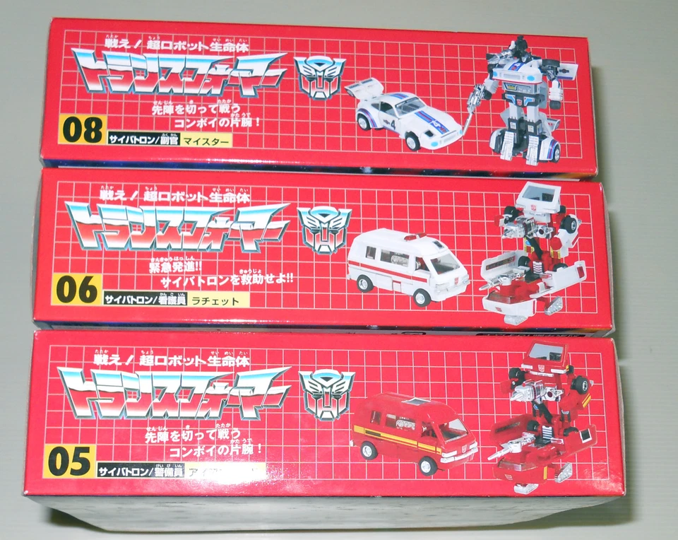 Transformers G1 IRONHIDE RATCHET MEISTER JAZZ Takara Encore Brand New Figure Lot - Image 2 of 4