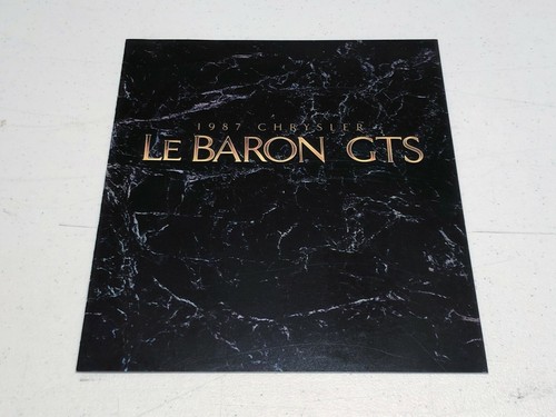 1987 CHRYSLER LEBARON GTS SALES BROCHURE CATALOG IN EXCELLENT CONDITION