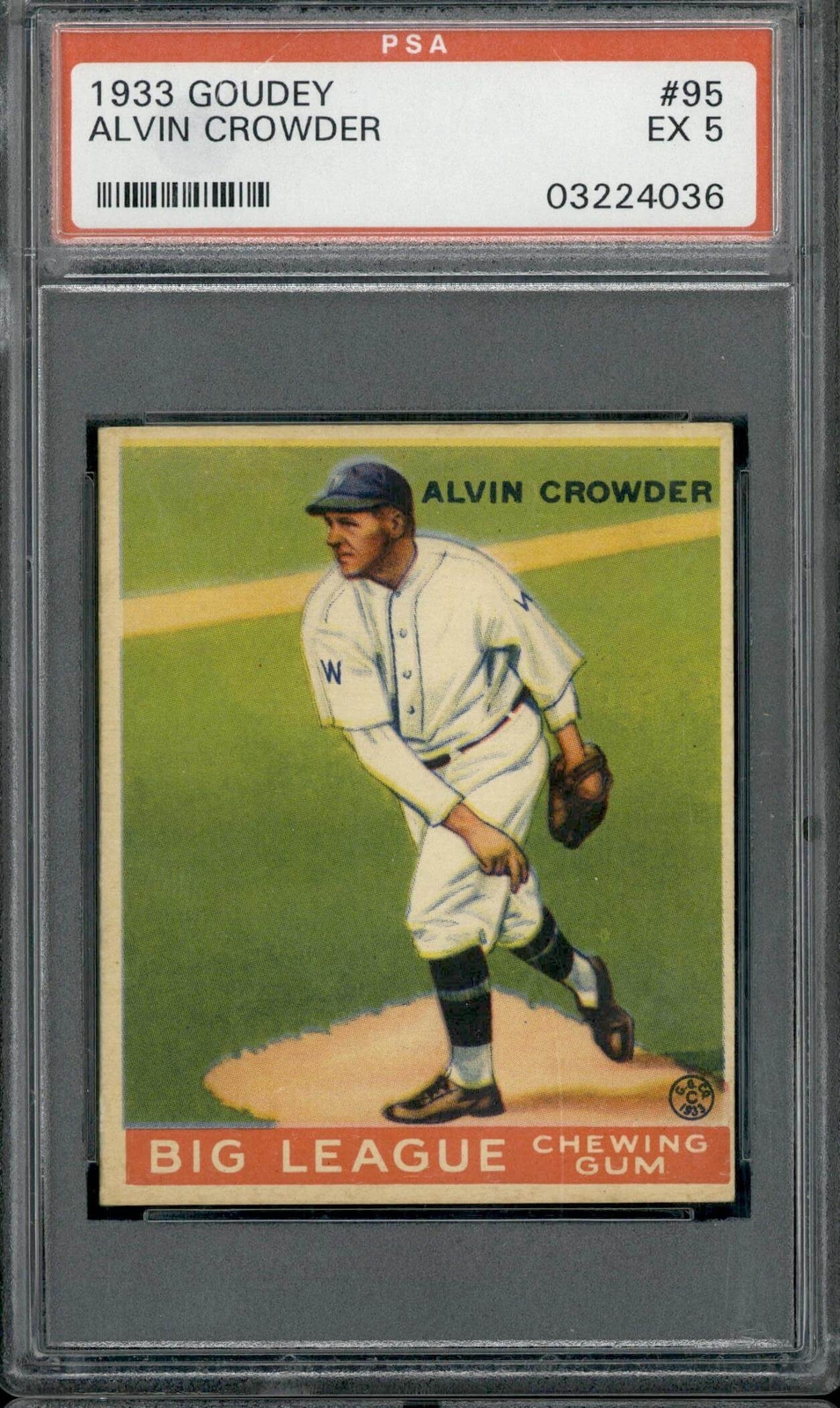 1933 Goudey #95 Alvin Crowder - PSA 5