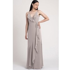 NWT Jenny Yoo Ensley woodrose V-neck sleeveless maxi dress size 8