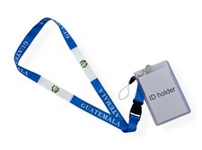El Salvador Blue White Lanyard Strap Cord ID Holder Name Badge Keys Porta llaves