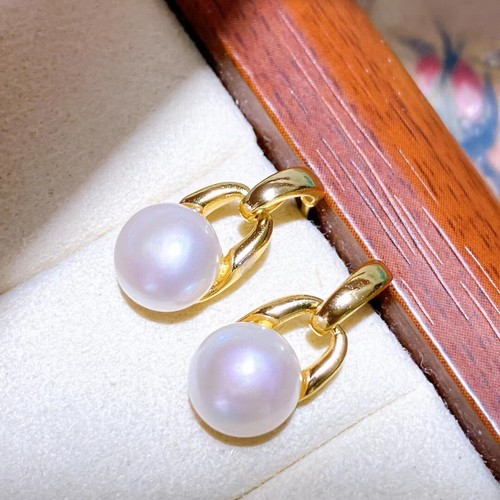 Women's Simple natural freshwater pearl earrings - Picture 2 of 2