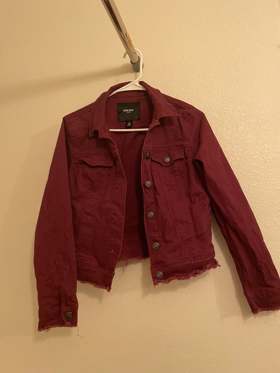 LEE Blouson Red Maroon Denim Work Jacket -... - Depop