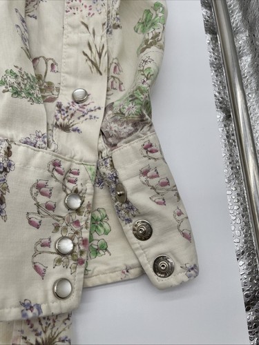 Vintage Tem Tex Western Shirt Damen wunderschön geblümt Druckknopfverschluss - Bild 6 von 11
