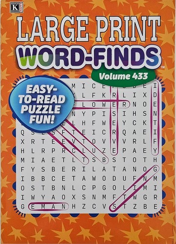 Kappa Large Print Word-Finds Puzzle Books, Largest Selection of Volumes. U-PICK! - Imagen 20 de 176