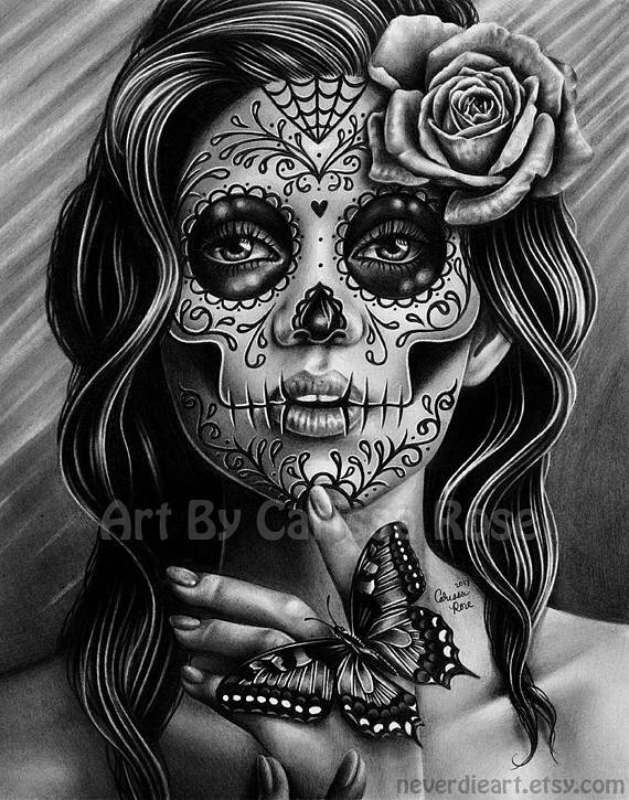 Tattoo Art Print Serenity by Carissa Rose Lowbrow Tattoo Sugar