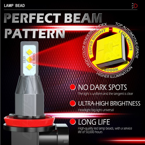 6Pcs LED Headlight Bulbs Hi/Lo beam+ Fog Light For Hyundai Sonata 2012 2013 2014 - Picture 10 of 12