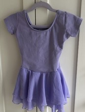 Eurotard 10467 Short Sleeve Leotard With Attached skirt Lilac Girls Small