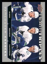 2021-22 Upper Deck Team Triples #TTVAN Bo Horvat/Brock Boeser/Elias Pettersson