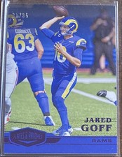 Jared Goff 2020 Panini Plates & Patches Football Purple Foil 21/35 #45 - Lions