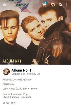 Monkey See - Monkey Do ~ Album No. 1  CD 1988 RARE 80s Hi-Tech AOR Melodic Rock