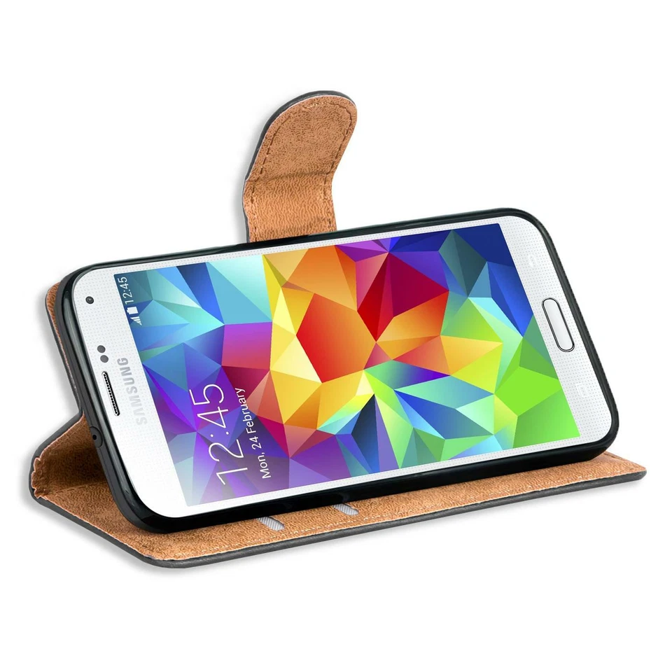 Schutz Hülle Für Samsung Galaxy S5 Mini Handy Klapp Schutz Tasche Book Flip Case - Bild 3 von 4