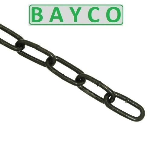 BLACK STEEL CHAIN, WELDED LINK BLACK ELECTRO PLATED 2.5MM, 3MM & 4MM DIAMETER - Picture 2 of 3