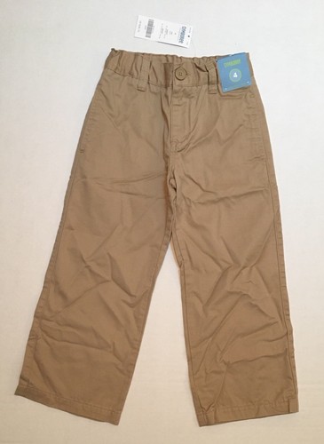 NWT Gymboree Spring Car Classic 4 4T Khaki Twill Pants & White Polo Shirt - Picture 3 of 4