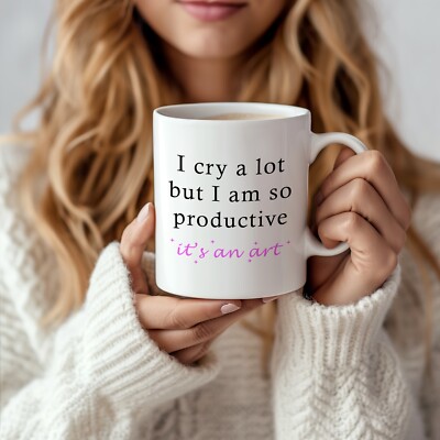 I Cry A Lot But I am So Productive TTPD Keramik Kaffeetasse/Taylor Swift Eras