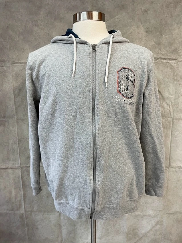 Crivit Gray Full Zip Hoodie Cotton Blend Size L Large