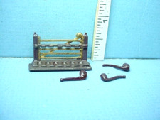Miniature Pipe Stand and 3 Pipes Reynolds Met...