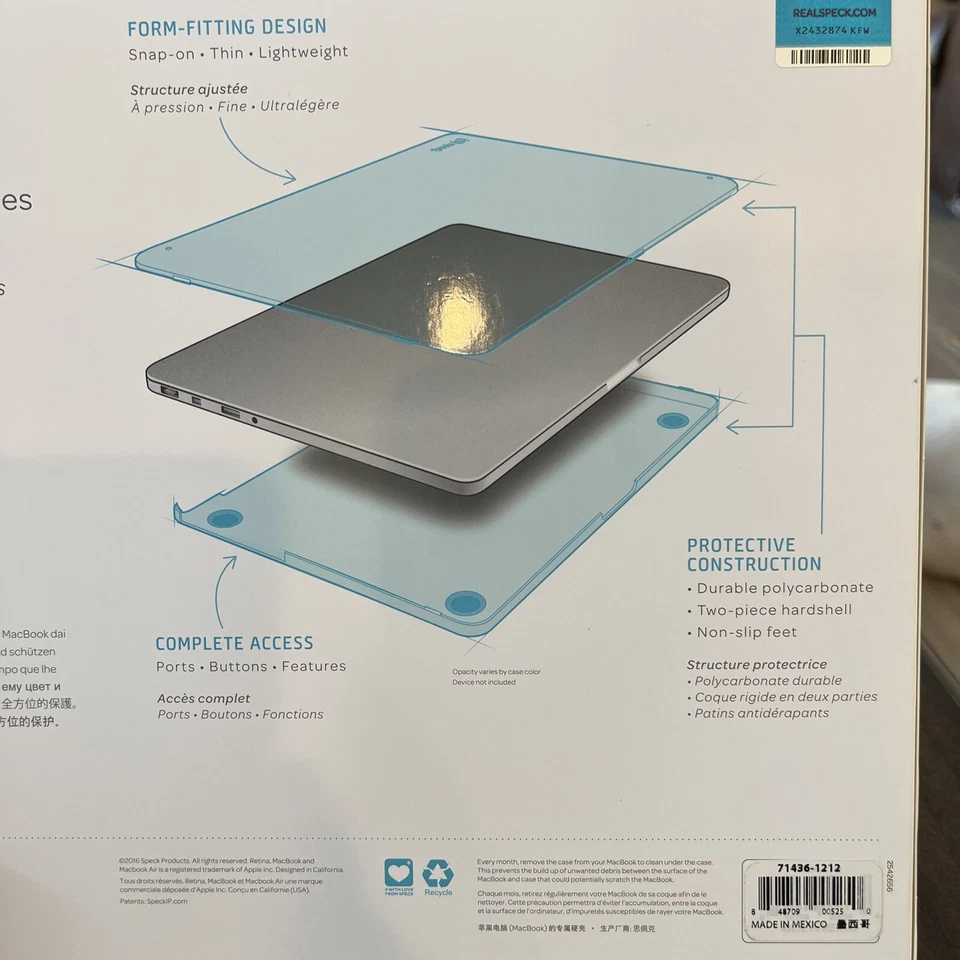 Funda SmartShell Original SPK-A2397 Speck 11" Para Apple Macbook Air (Transparente) Foto 3 de 4